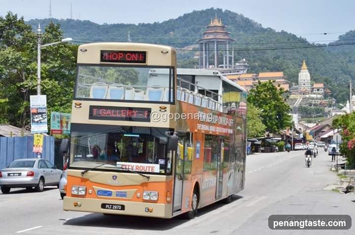 Double-decker bus on city route