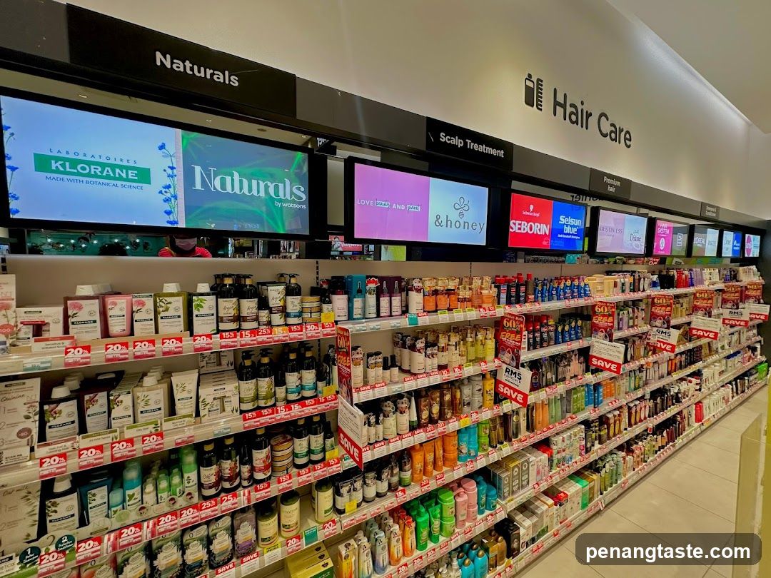 Hair Care Section in Retail Store