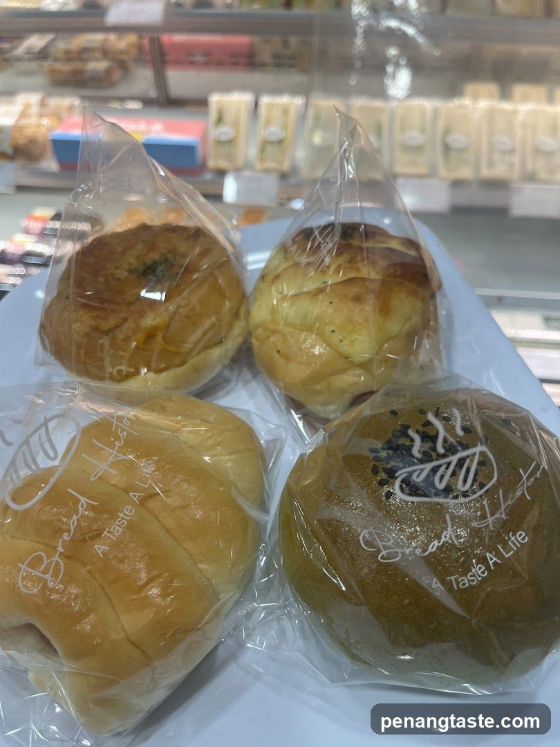 Bread display in store