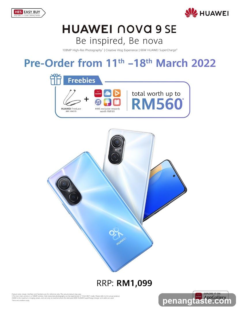 Huawei Nova 9 SE Pre-Order Advertisement