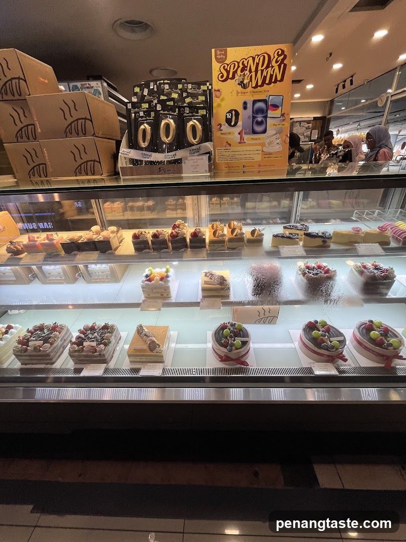 Cake Display Case in Retail Store