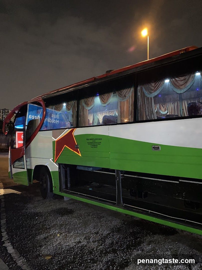 Nighttime Bus Stop
