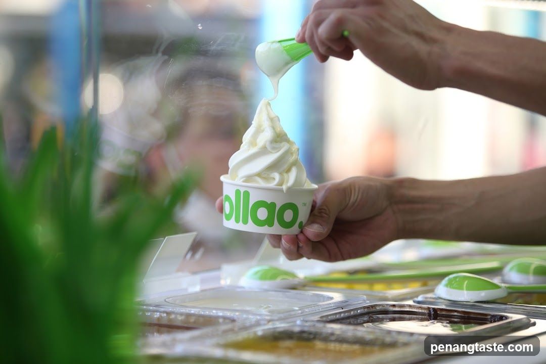 Yogurt being served