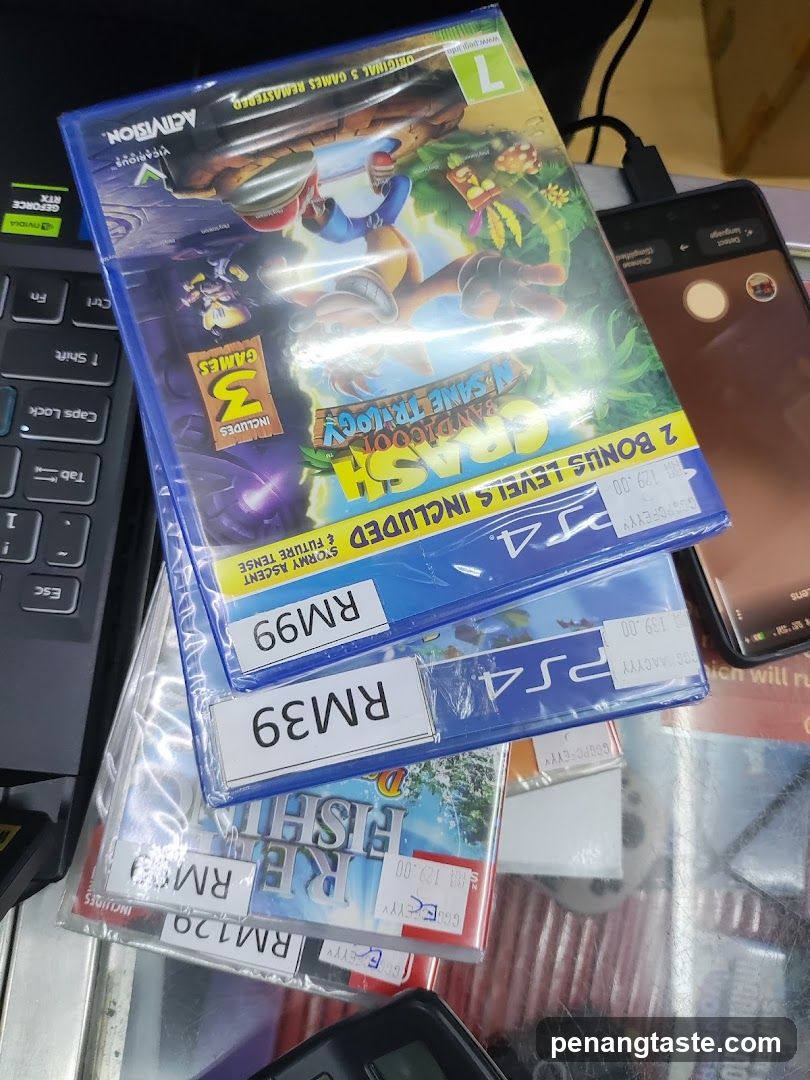 PS4 Game Cases on Display
