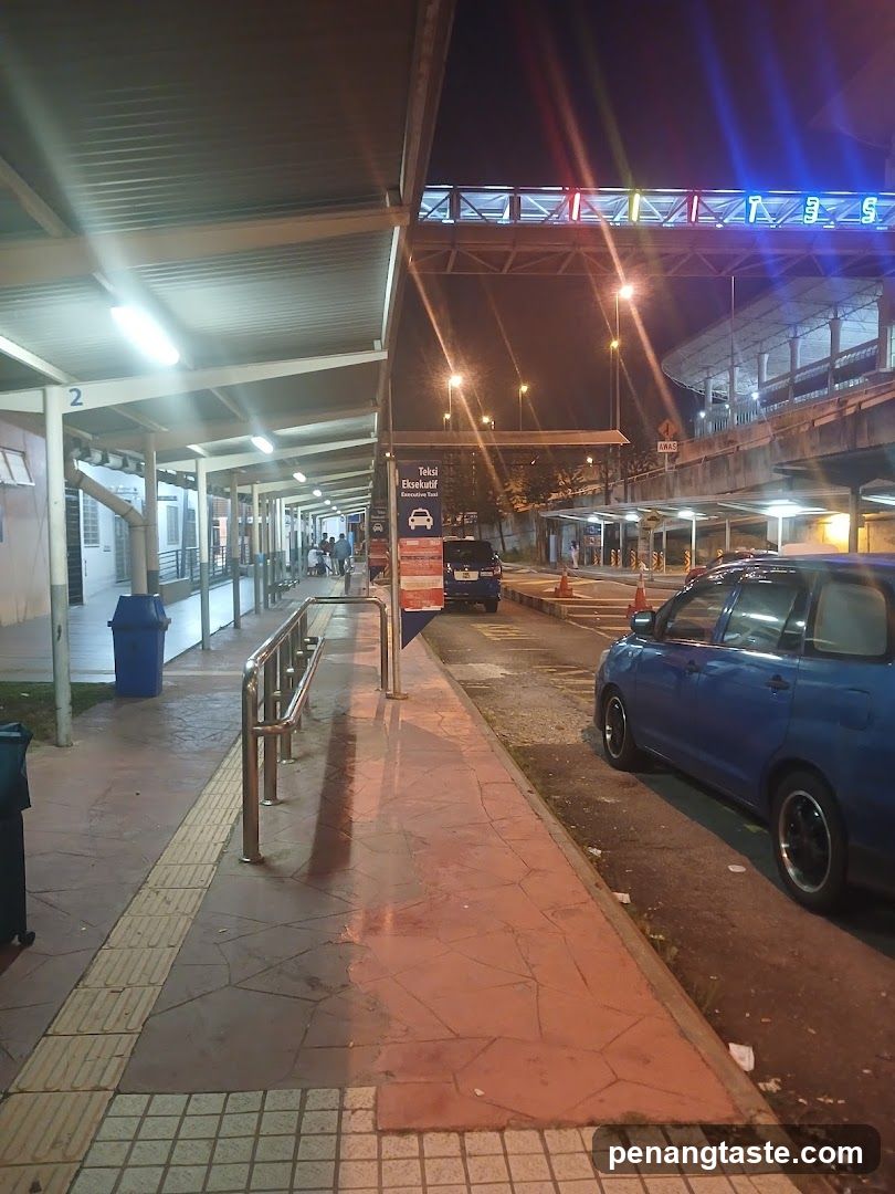 Nighttime Transport Terminal Exterior