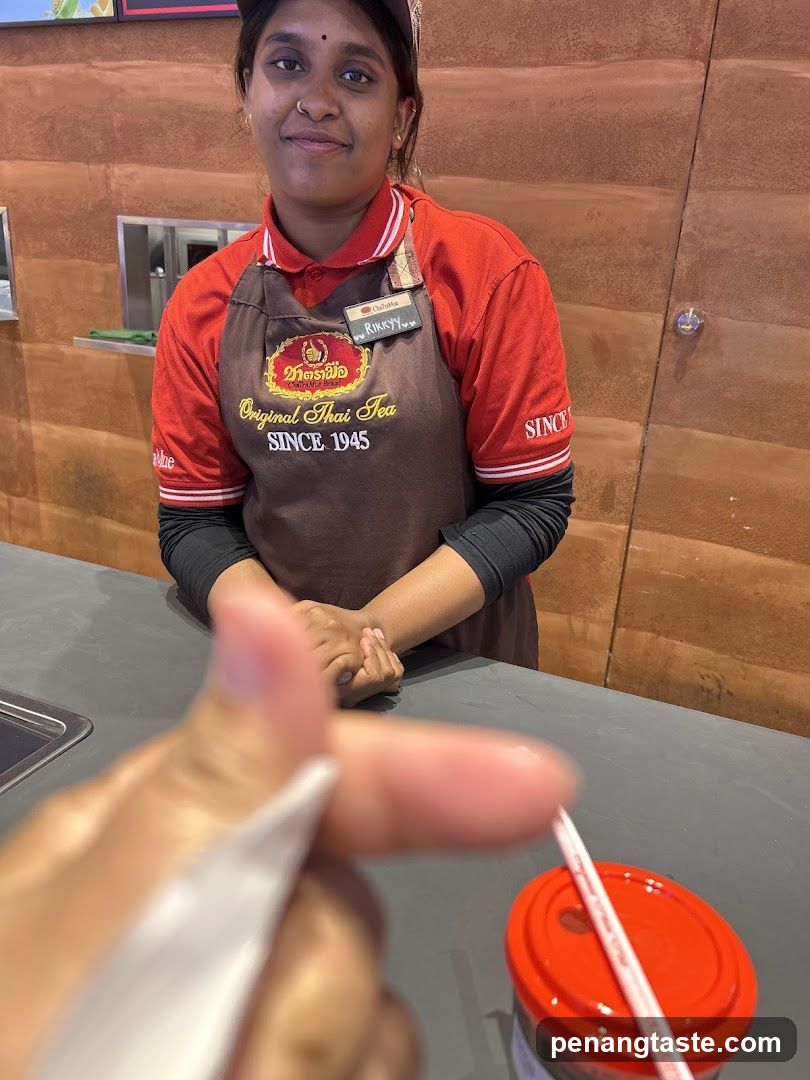 Staff at Thai Tea counter
