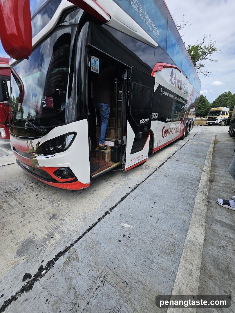 Bus at parking lot