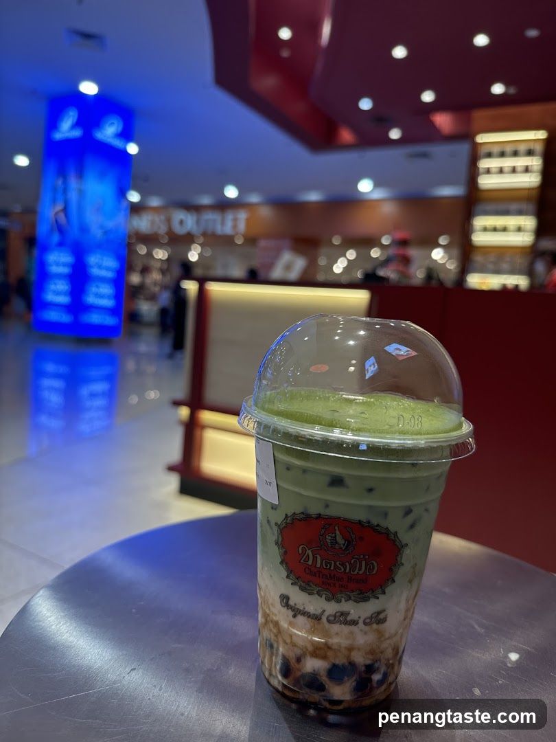 Matcha Tea in Shopping Mall