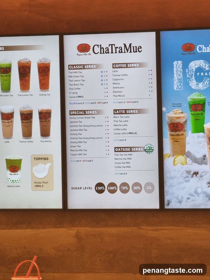 ChaTraMue Menu Board