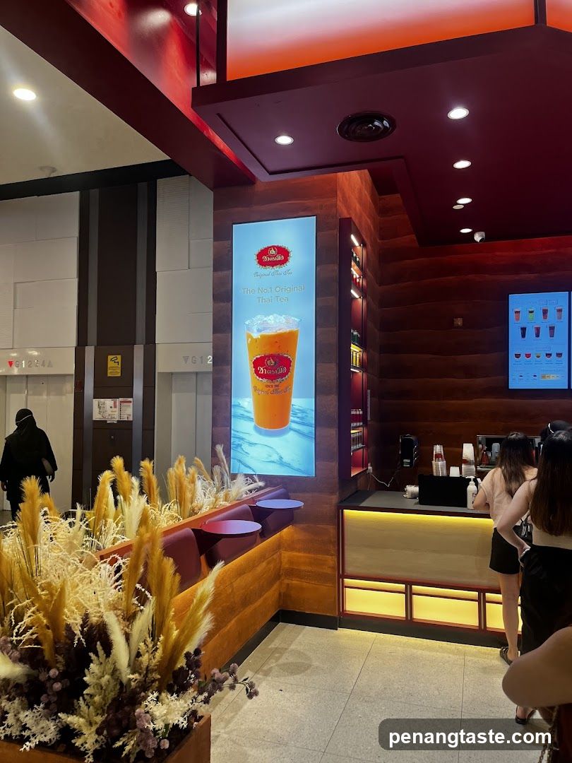 Interior of Thai tea shop