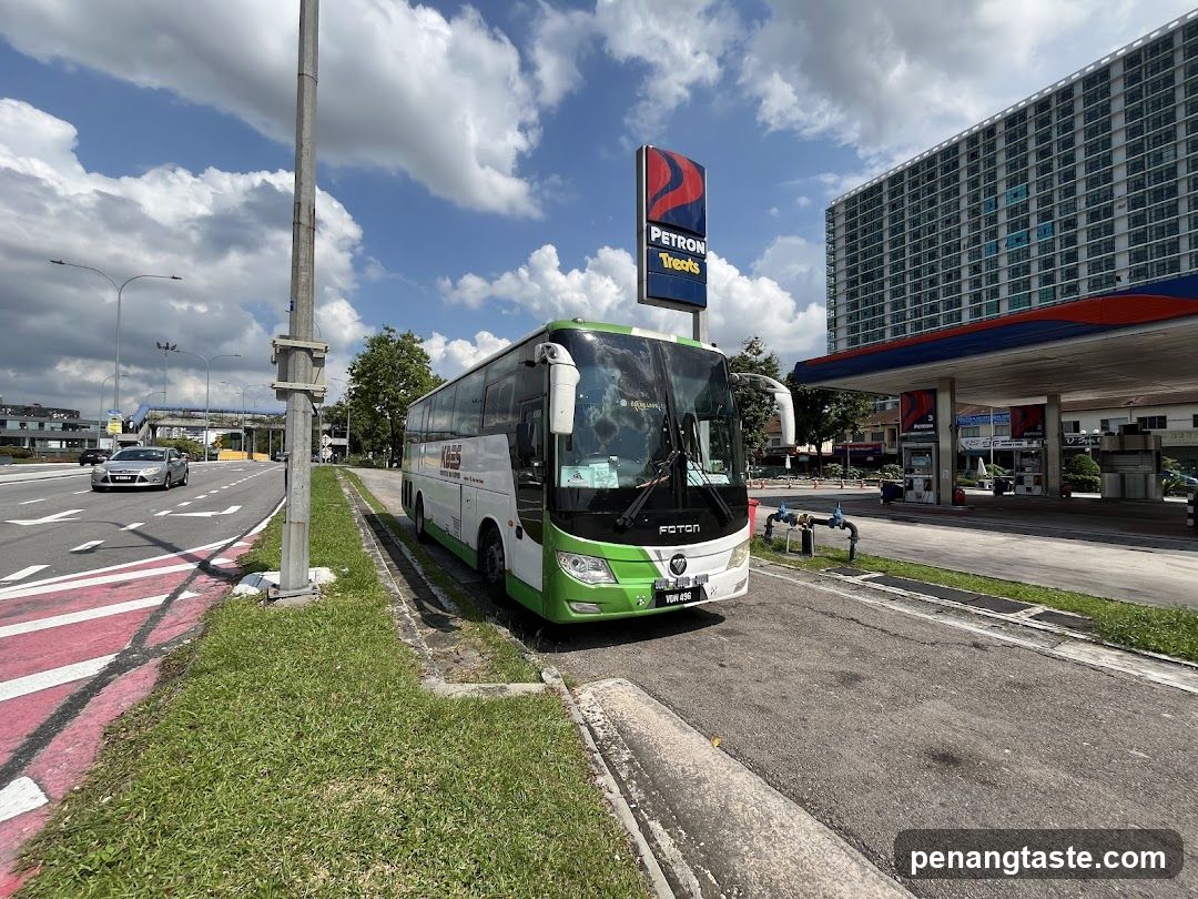 Bus at Petron Gas Station