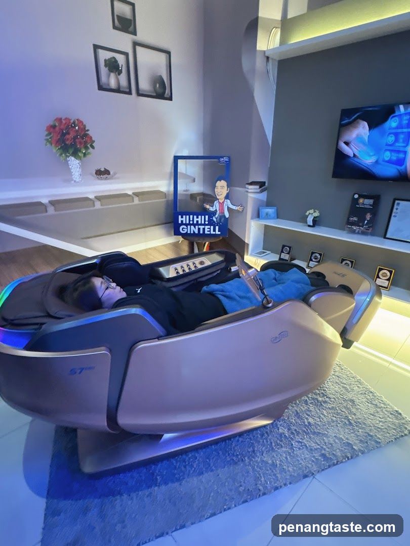 Interior of a massage chair showroom