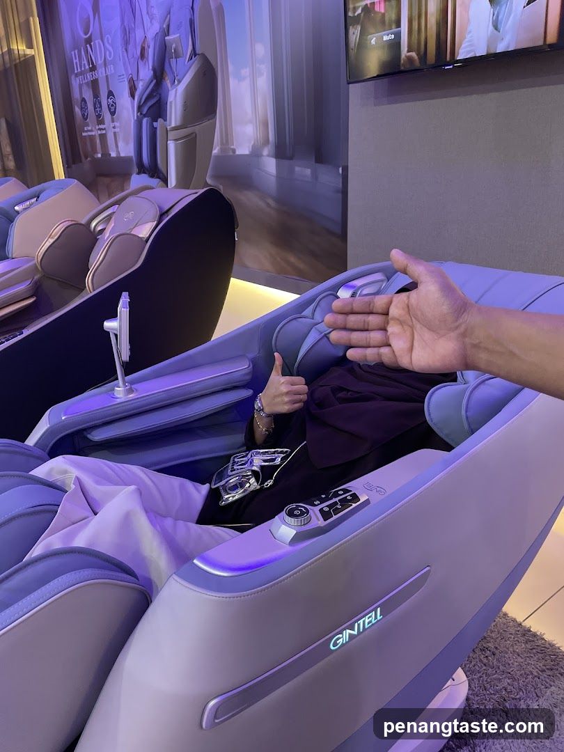 Interior of massage chair showroom