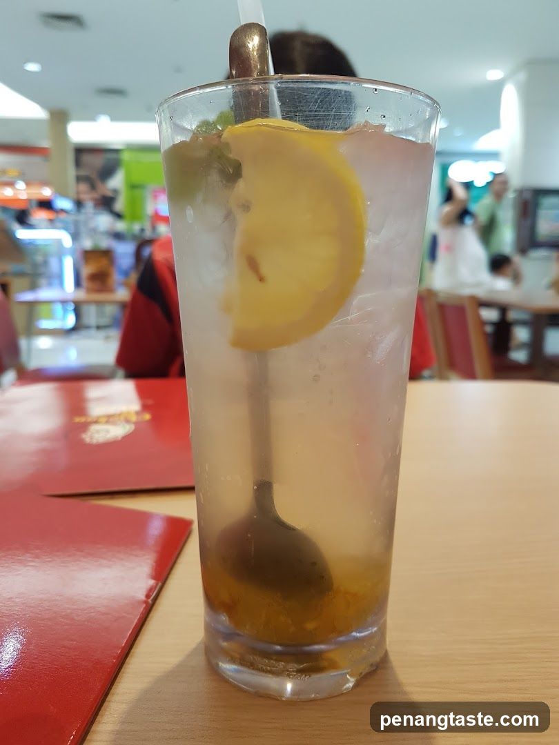 Cup of Iced Drink with Lemon Slice