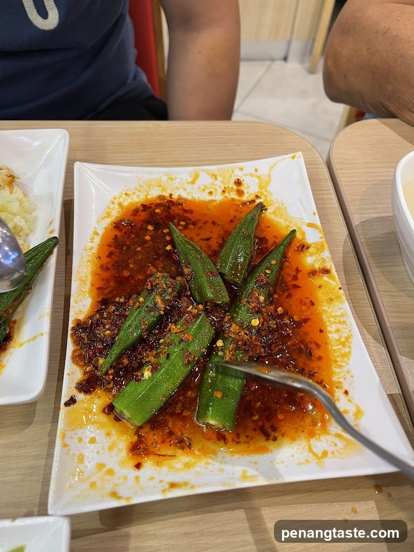 Dining Table with Spicy Okra Dish