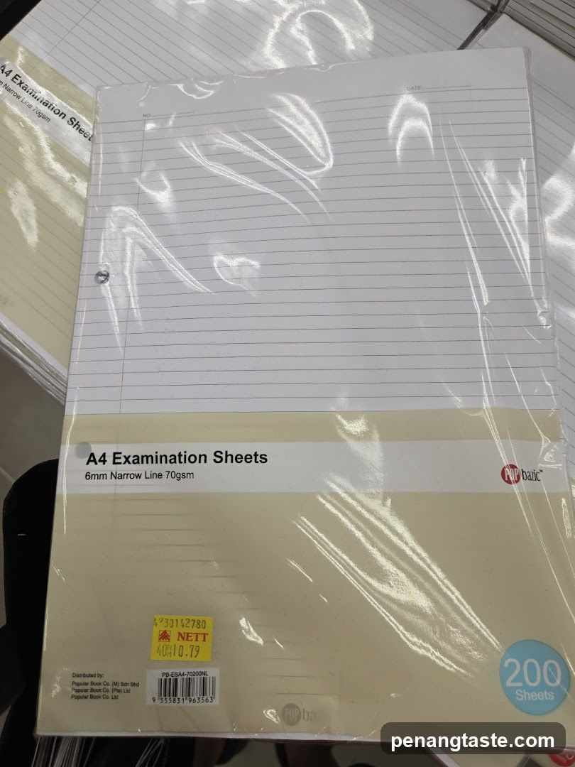 A4 Examination Sheets