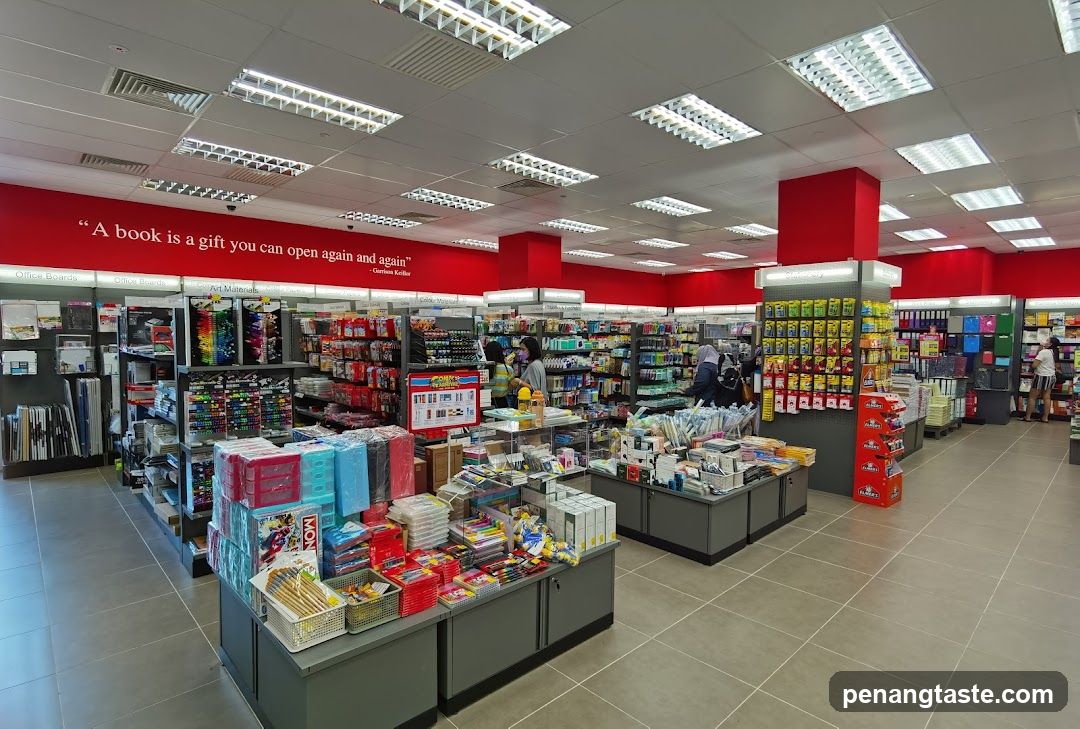 Interior of a stationery and book store