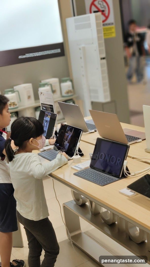 Inside a tech store