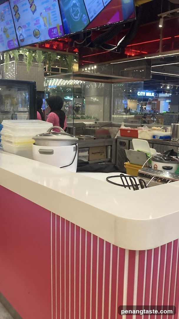 Food stall interior
