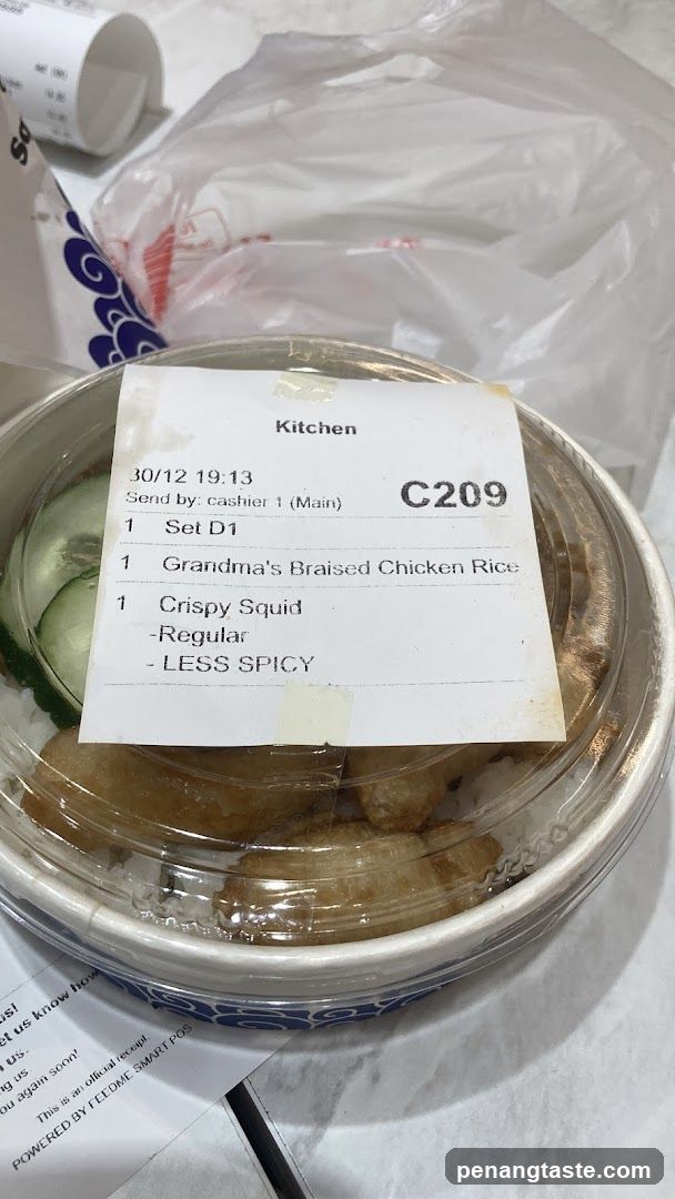 Food Container with Order Label