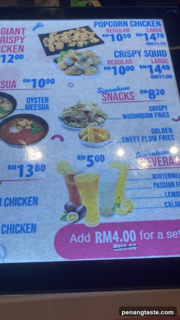 Food Menu Board