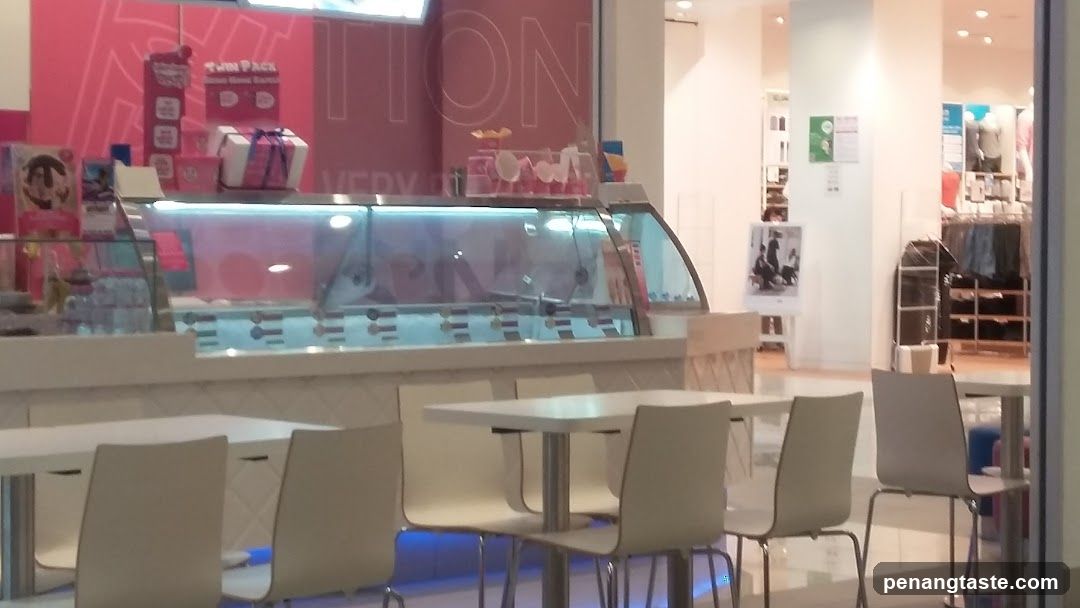 Interior of a retail food court area