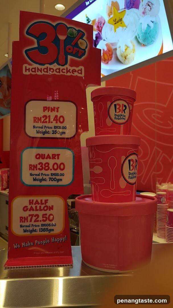 Baskin Robbins Ice Cream Display