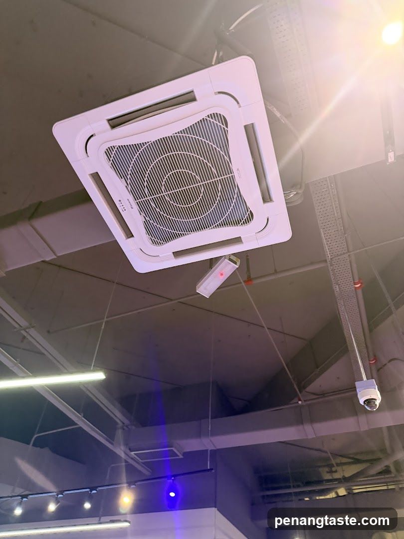 Ceiling View of Indoor Space