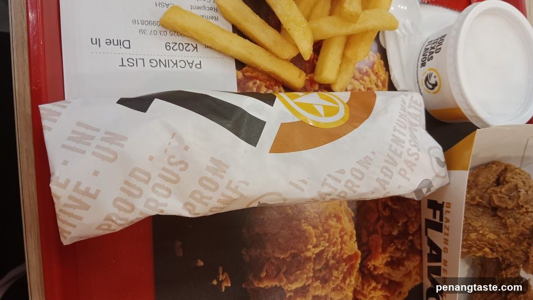 Food and packaging at restaurant