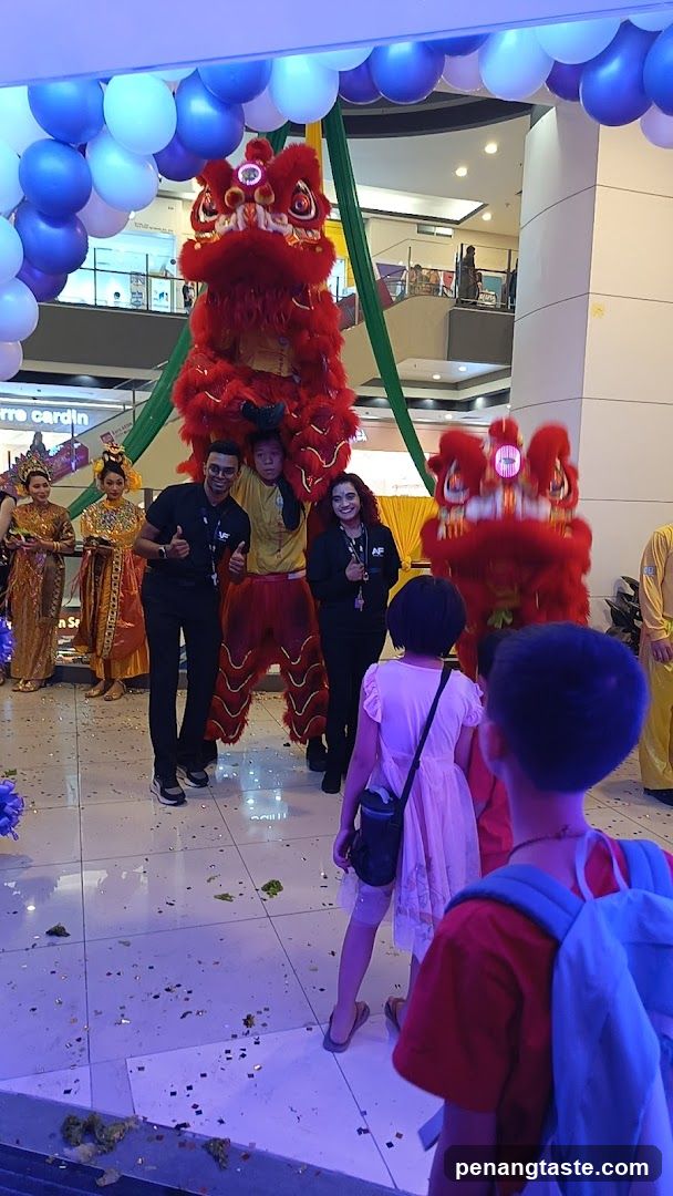 Lion Dance Performance in Mall