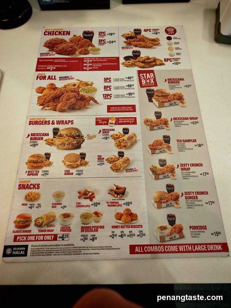 Coca-Cola Star Box Menu