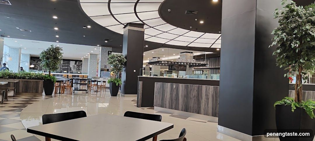 Interior of a modern food court