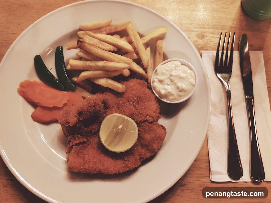 Food Plate on Wooden Table