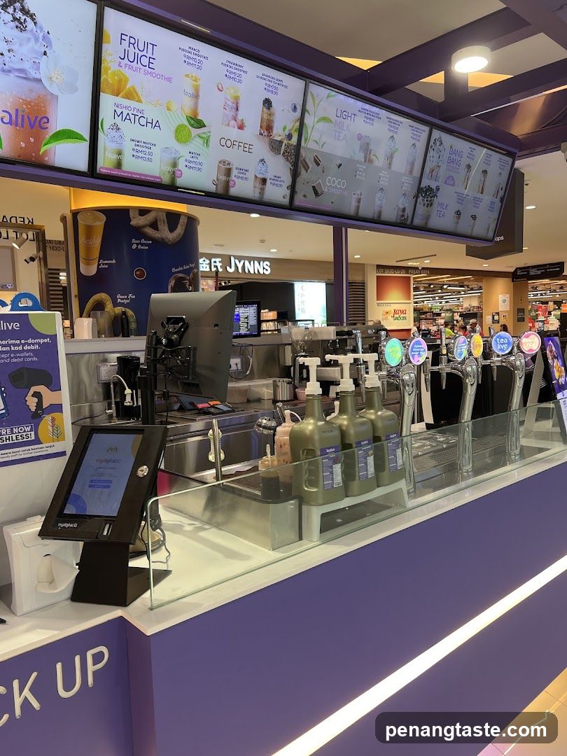 Drink counter with menu boards