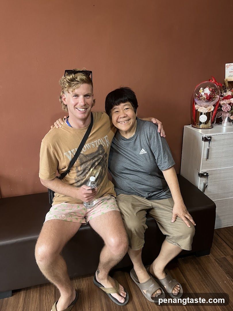 Two people posing indoors