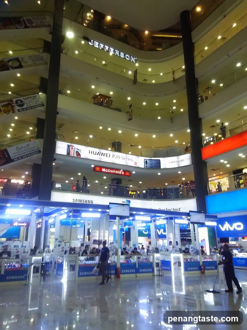 Multi-level shopping mall interior