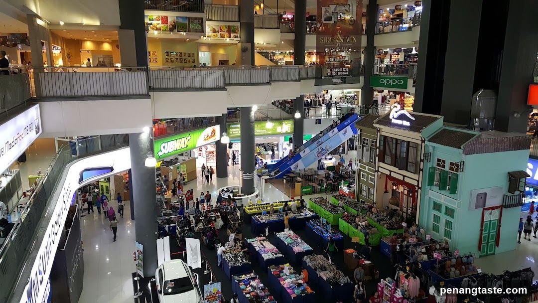 Interior of multi-level shopping mall
