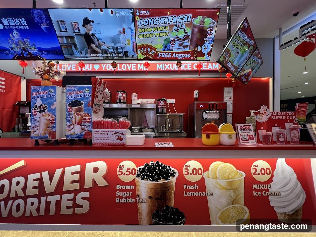 Mixue Ice Cream and Tea Shop Counter