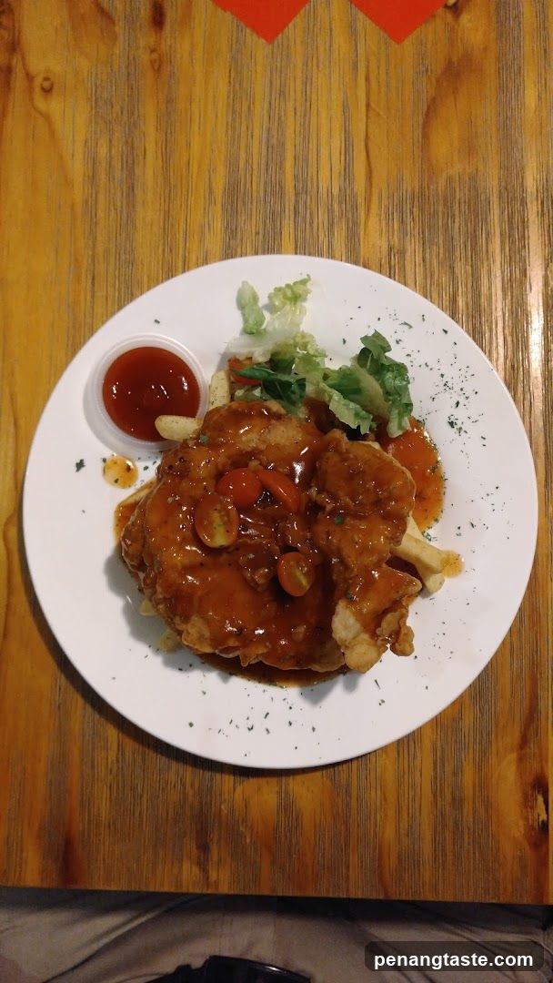 Food Plate on Wooden Table