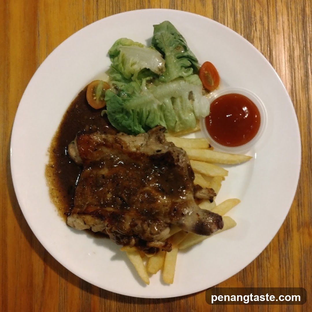Food Plate on Wooden Table