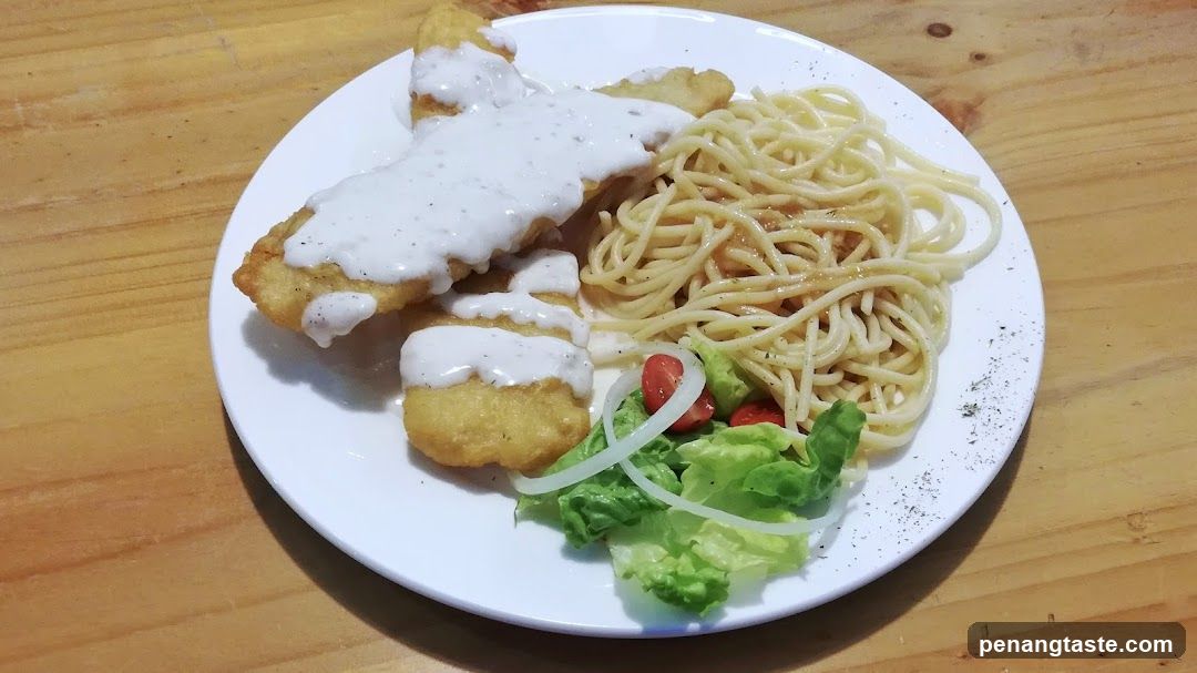 Food Plate on Wooden Table