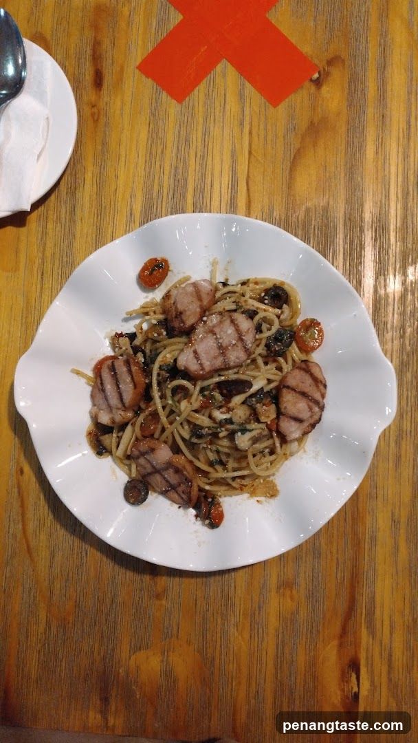 Food on wooden table