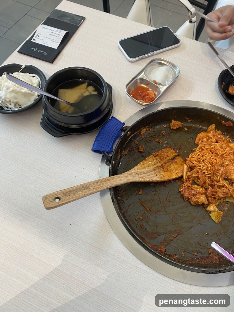Tabletop dining scene