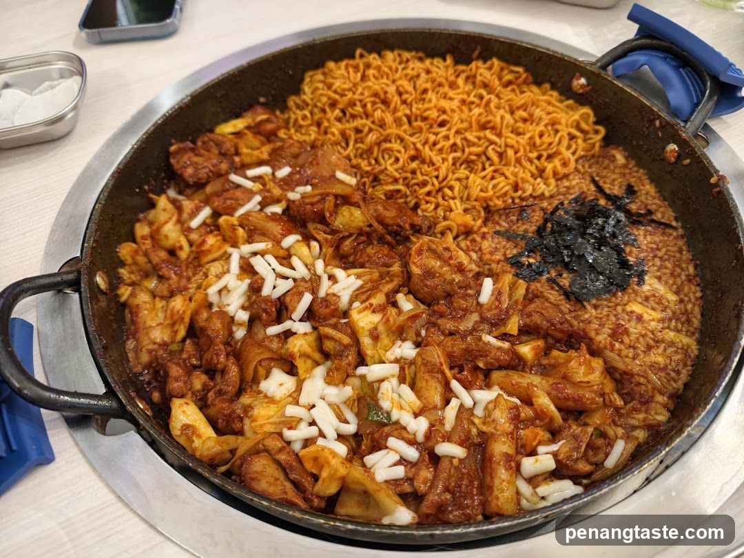 Food in a large pan