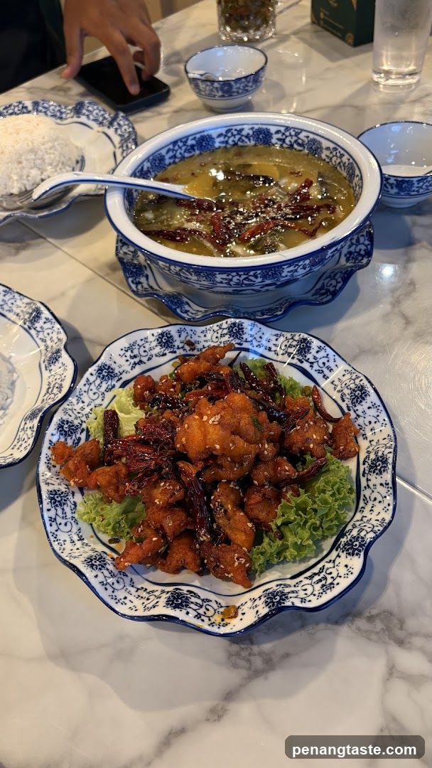 Dining Table with Chinese Cuisine