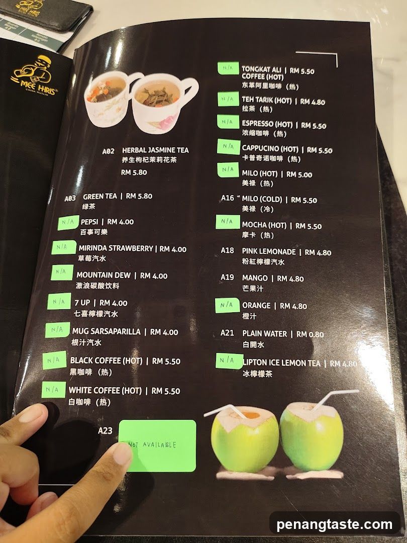 Mee Hris Menu Page
