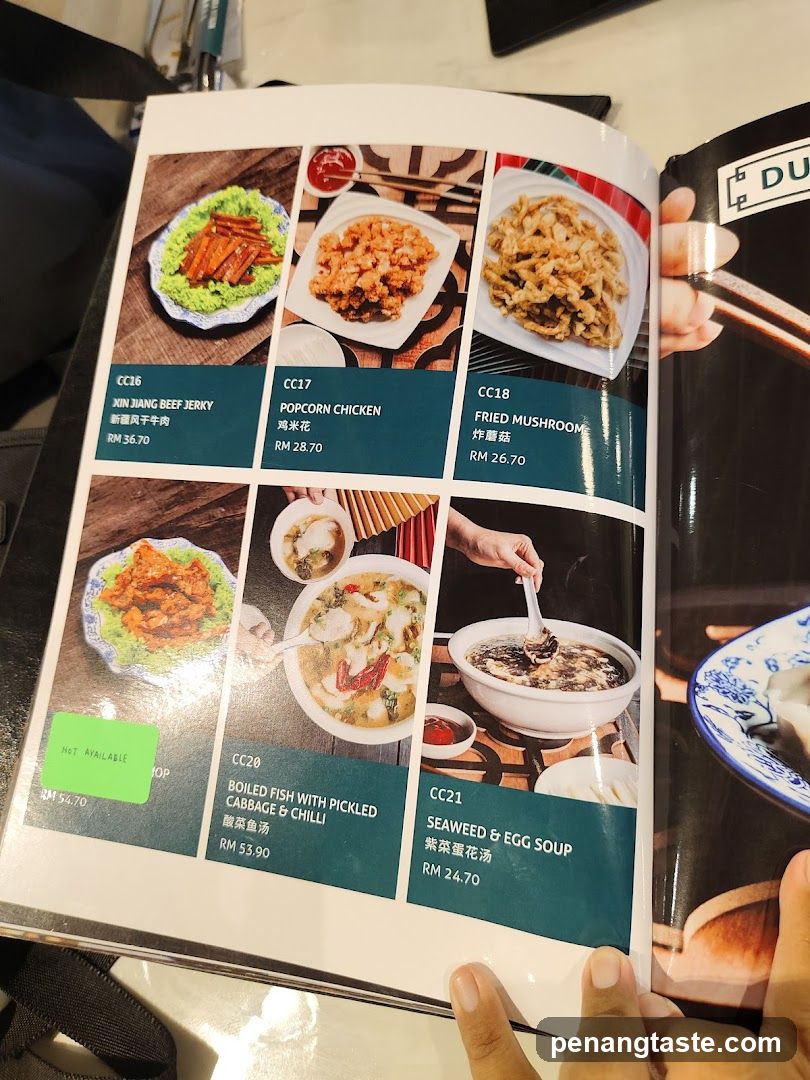Restaurant Menu Page