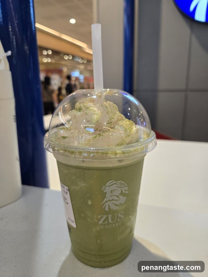 Matcha Drink at ZUS Coffee