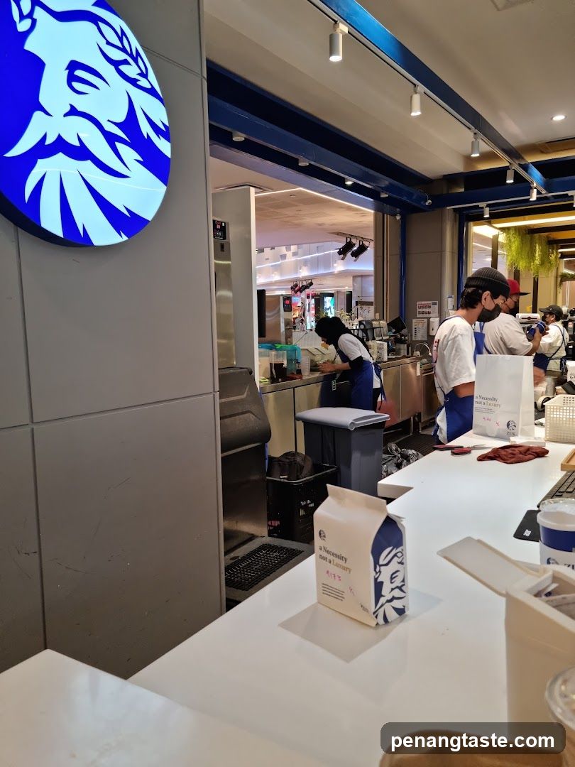 Interior of a café or food service area