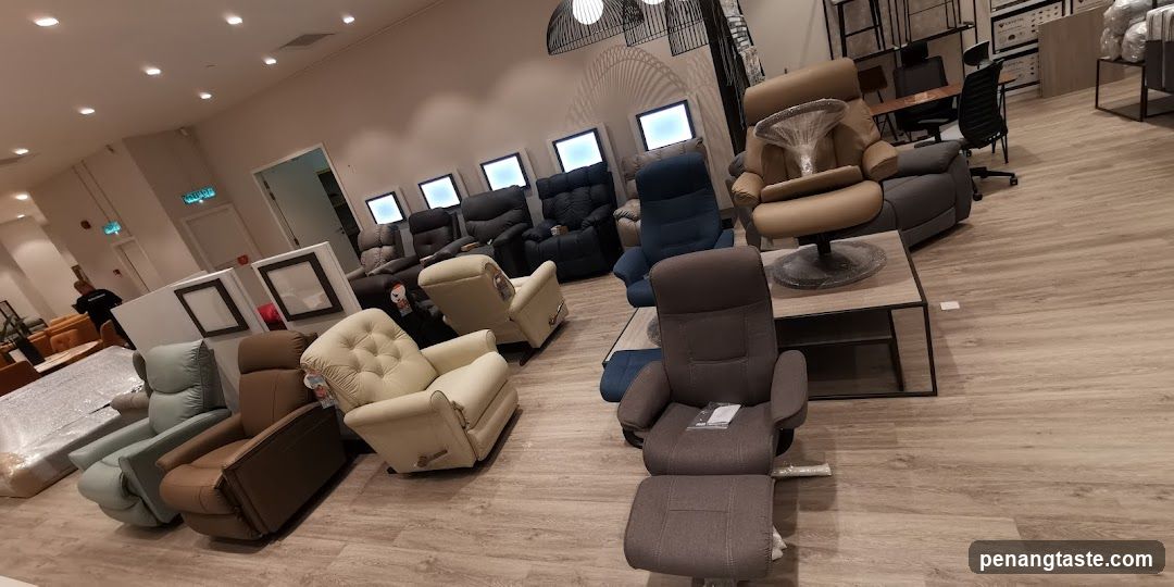 Interior of furniture showroom